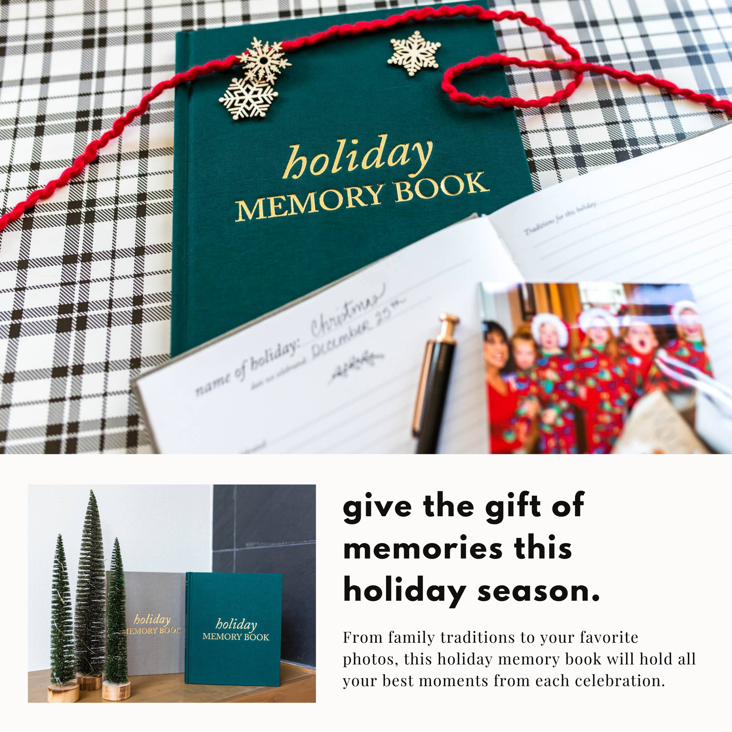 CC Holiday Memory Book & Family Keepsake | Christmas Gift