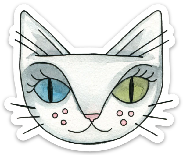 CA Cat Sticker David Bowie