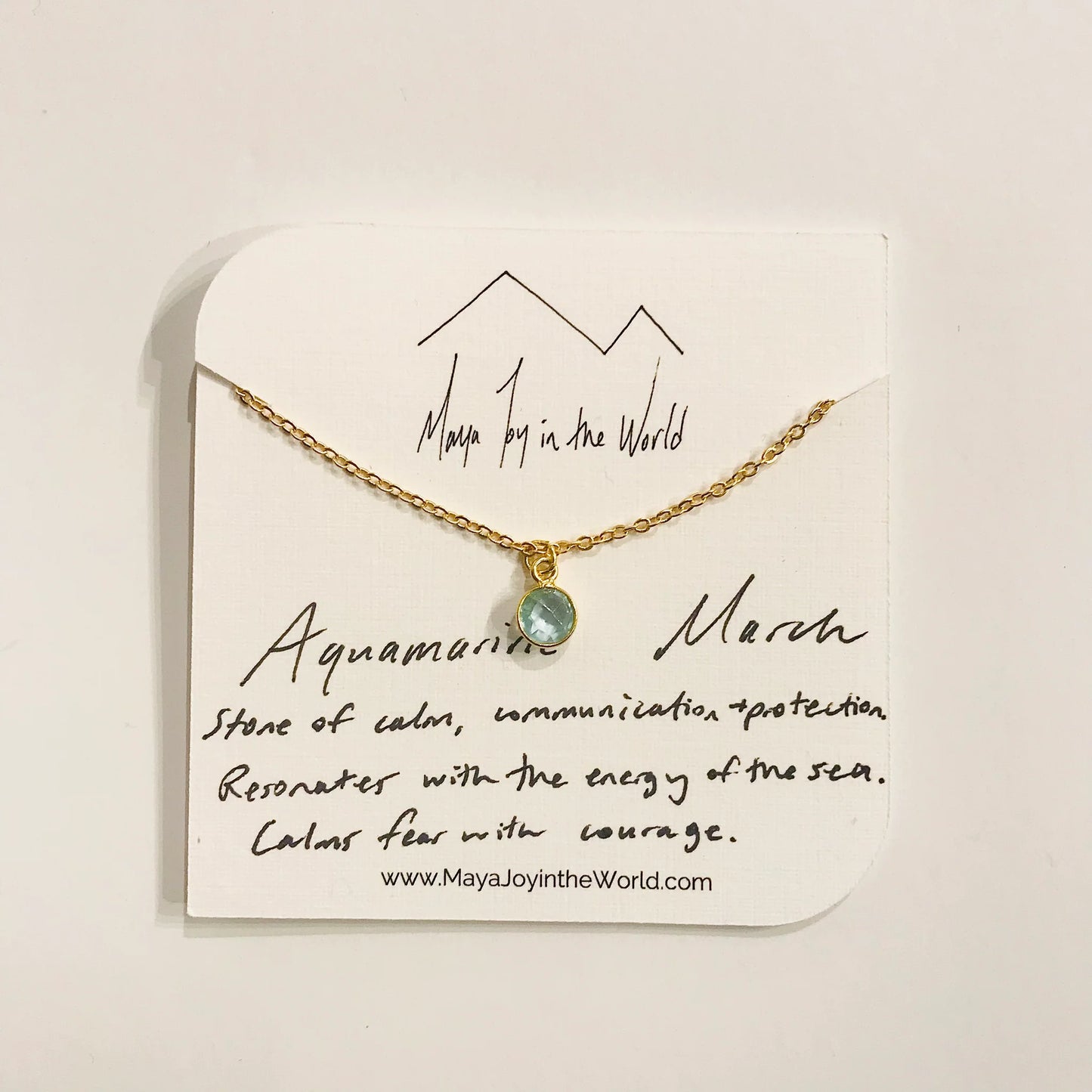 Birthstone Necklaces by Maya Joy in the World