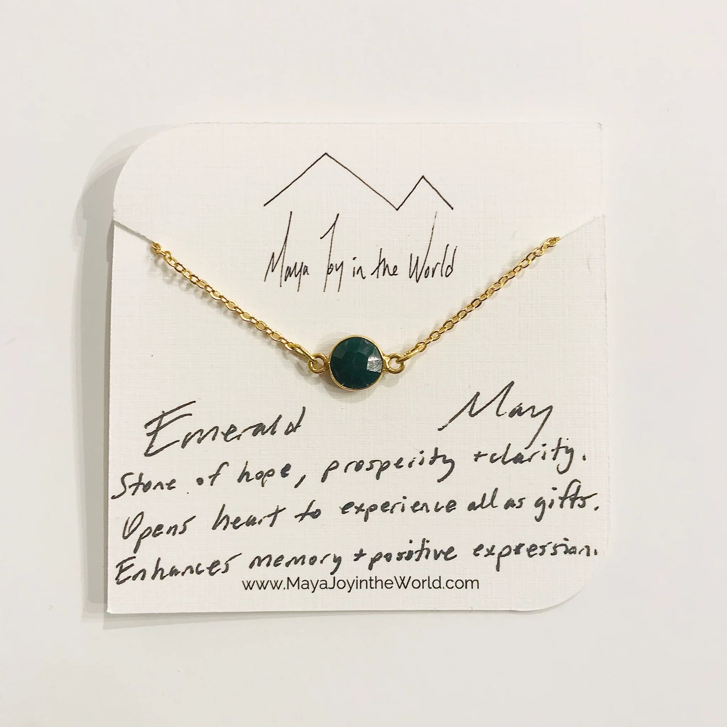 Birthstone Necklaces by Maya Joy in the World