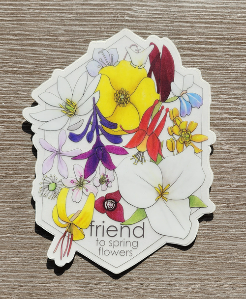 Friend to Spring WIldflowers Sticker