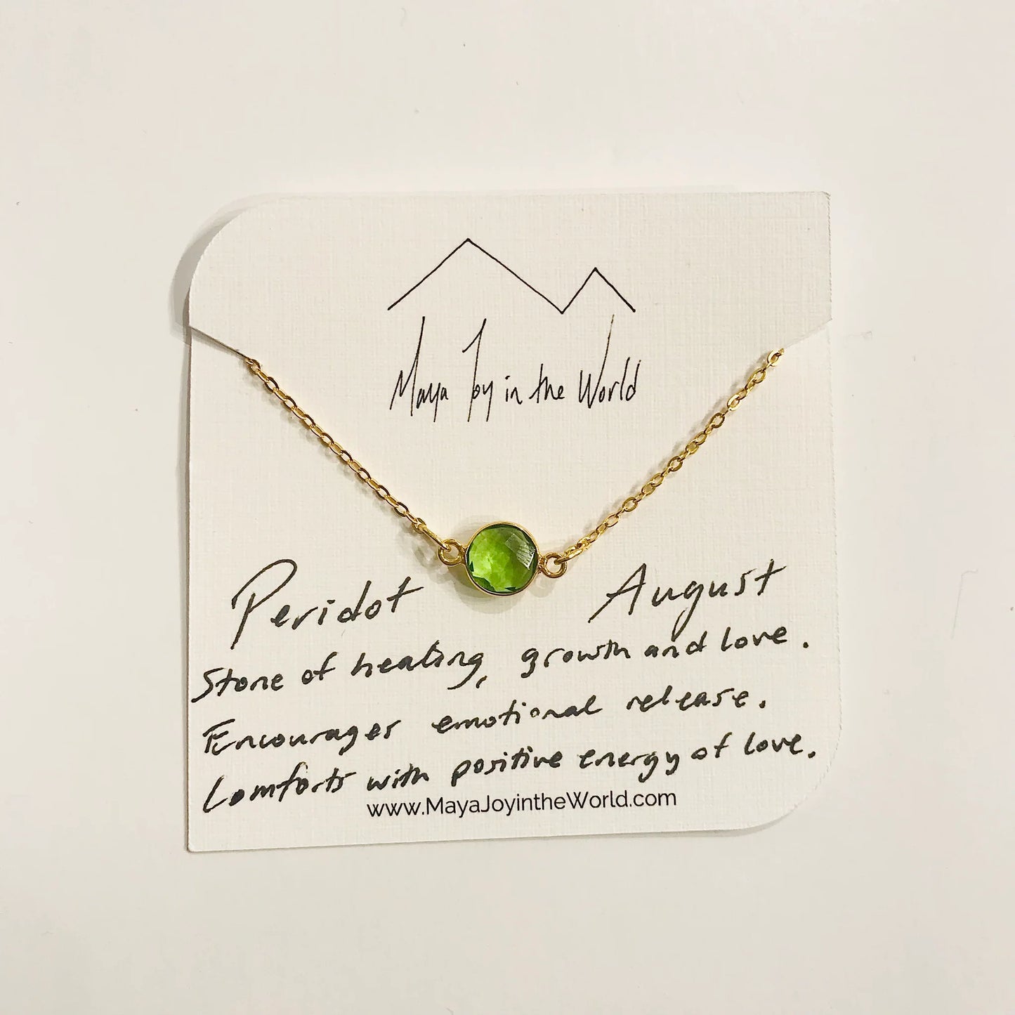 Birthstone Necklaces by Maya Joy in the World