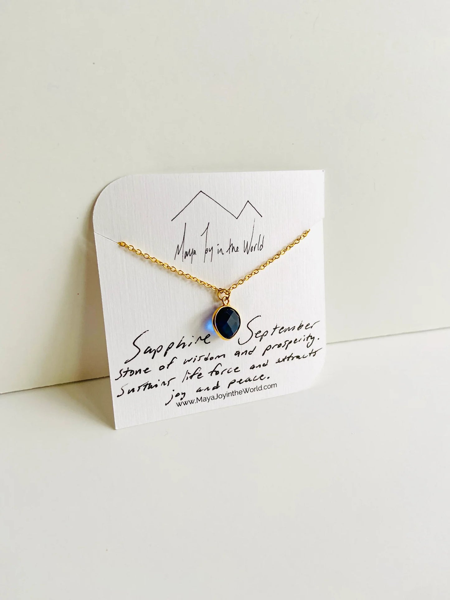 Birthstone Necklaces by Maya Joy in the World