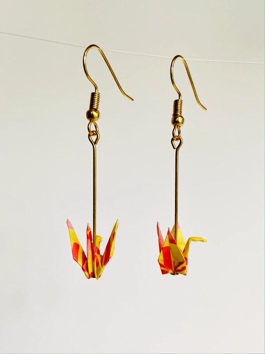 Origami Crane Earrings by Maya Joy in the World