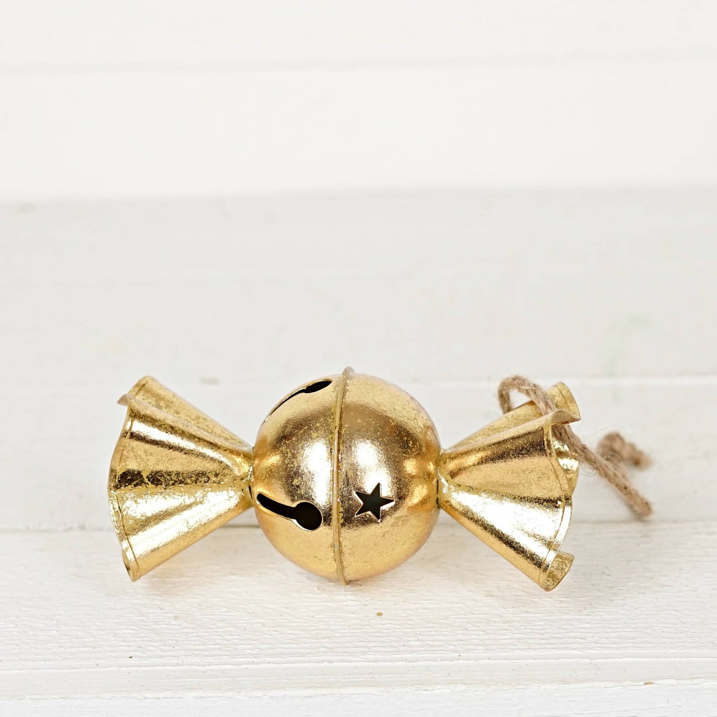 CC Dazzling Gold Metal 3D Holiday Candy Ornament-6.5Lx3