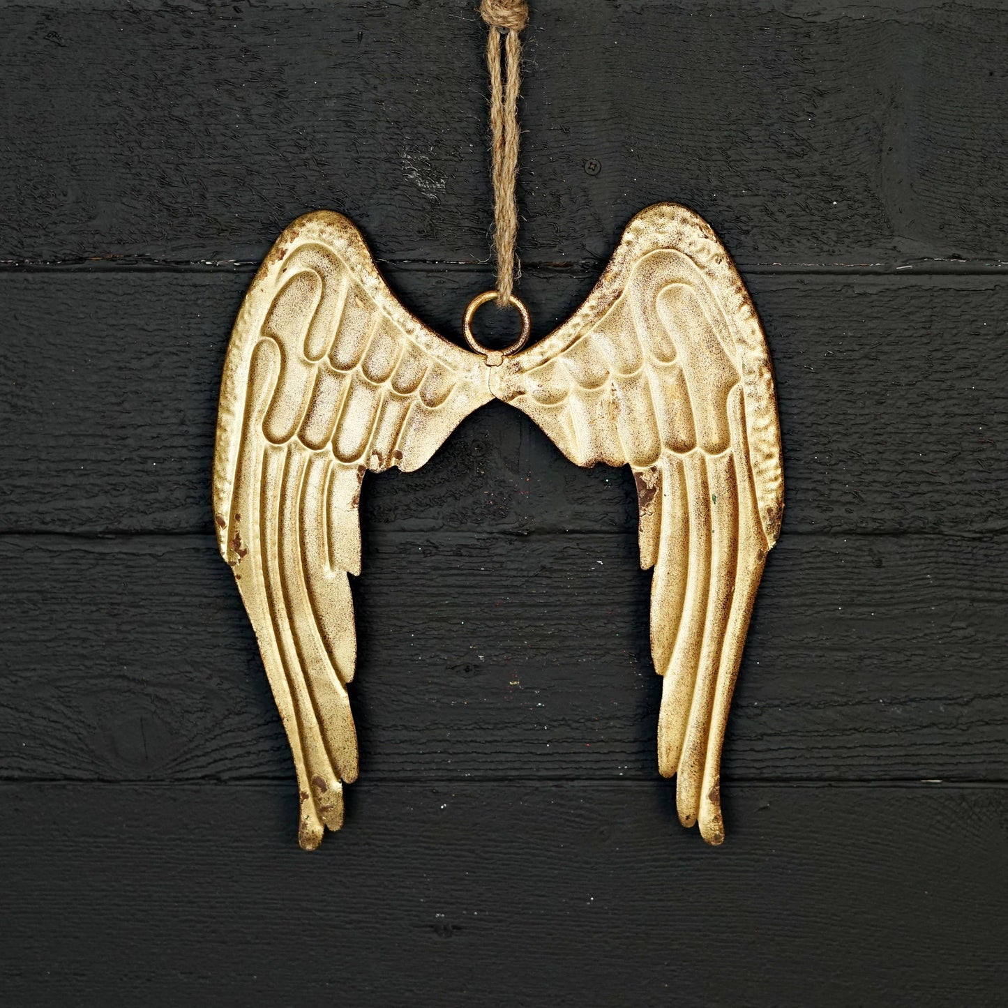 CC Distressed Metal Angel Wings-11Lx13W-Antique Gold-0/
