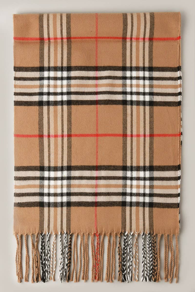 CC Giant Check Cashmere Feel Muffler Scarf