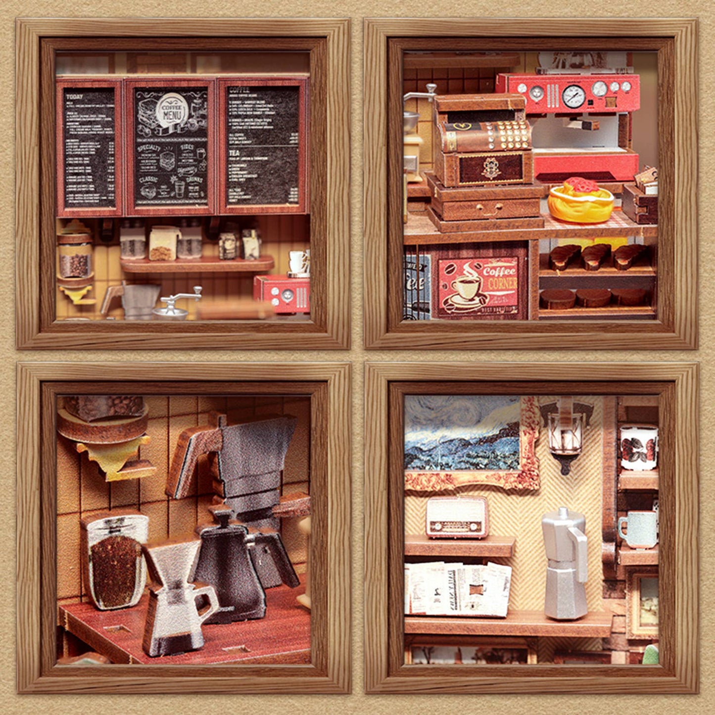 CC DIY Book Nook Kit: Corner Coffee Shop