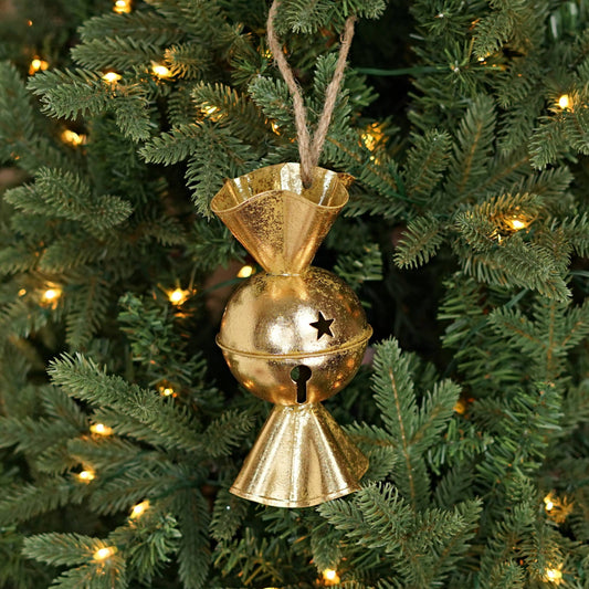 CC Dazzling Gold Metal 3D Holiday Candy Ornament-6.5Lx3