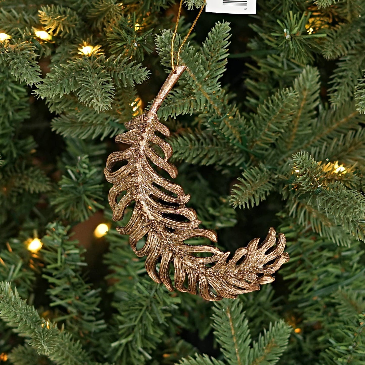 CC Polyresin Bronze Feather Ornament- 5" x 3"