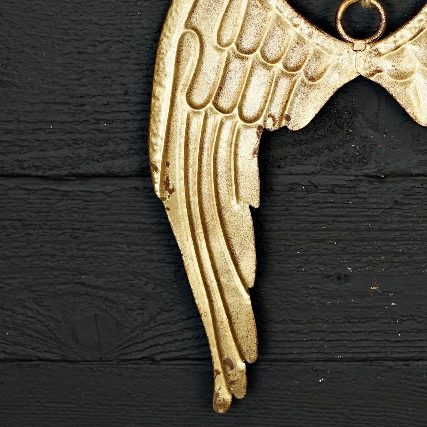 CC Distressed Metal Angel Wings-11Lx13W-Antique Gold-0/