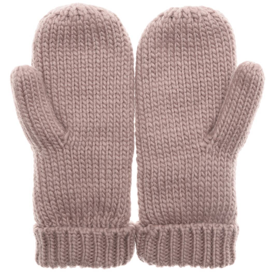 CC Winter Gloves Cable Knit Mittens with Fleece Lined