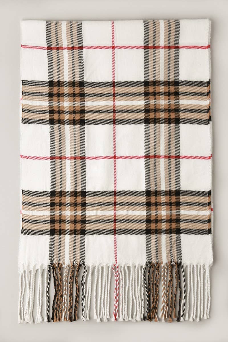CC Giant Check Cashmere Feel Muffler Scarf