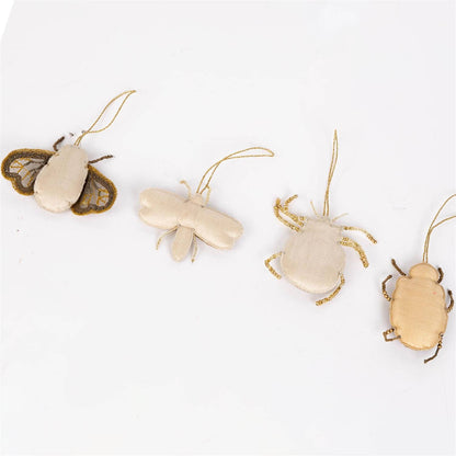 CC Gold Beaded Beetle Ornaments (PK/12 AST)