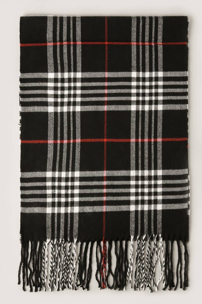 CC Giant Check Cashmere Feel Muffler Scarf