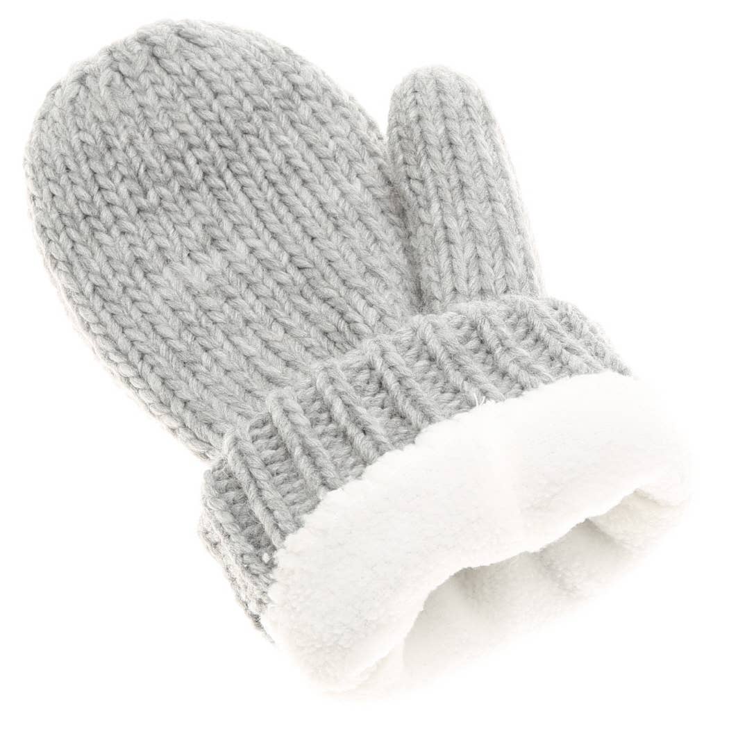 CC Winter Gloves Cable Knit Mittens with Fleece Lined