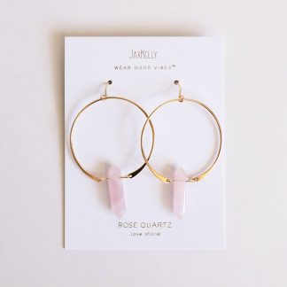 Double Pointed Crystal Hoops