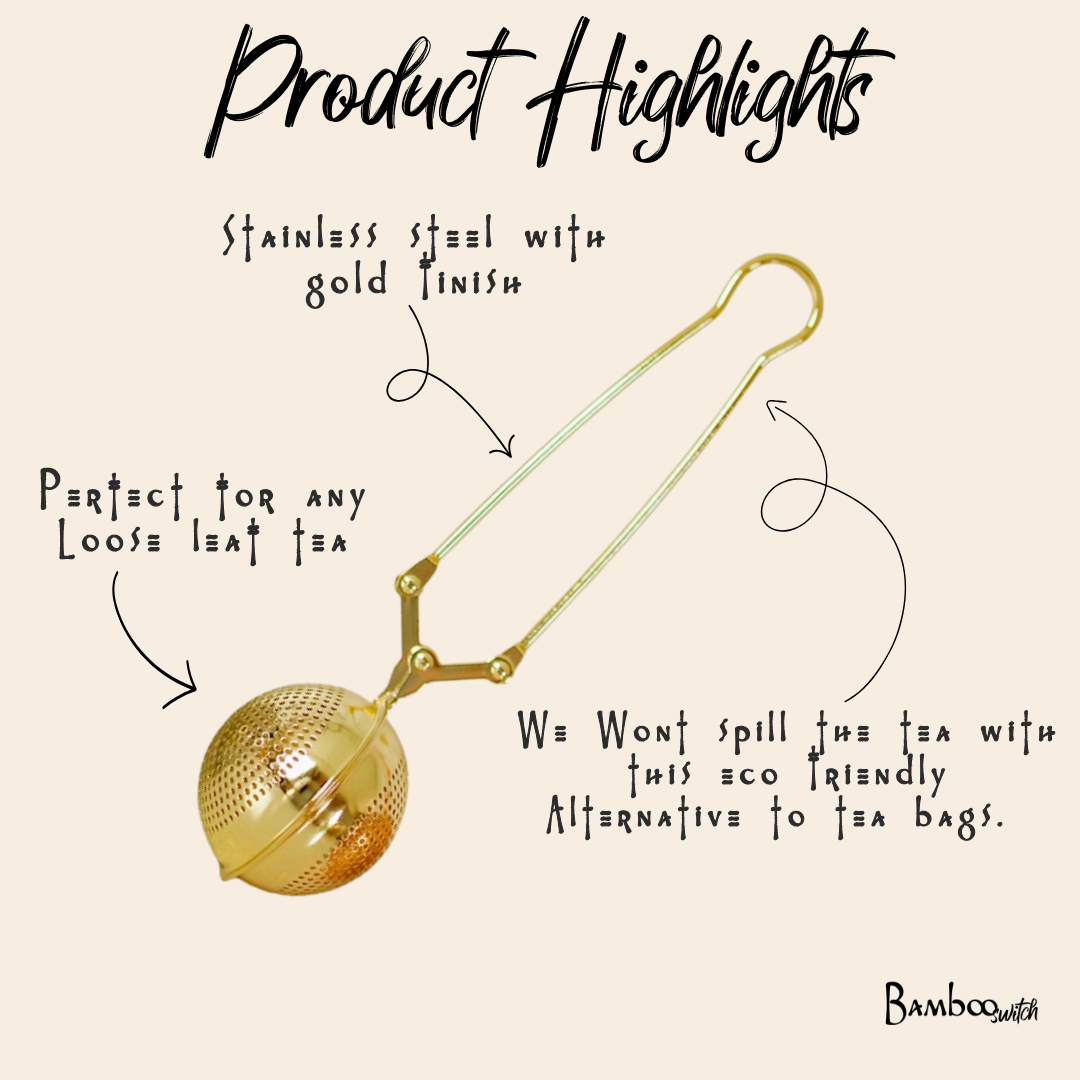 CC Gold Stainless Steel Tea Strainer | Infuser | Bestseller