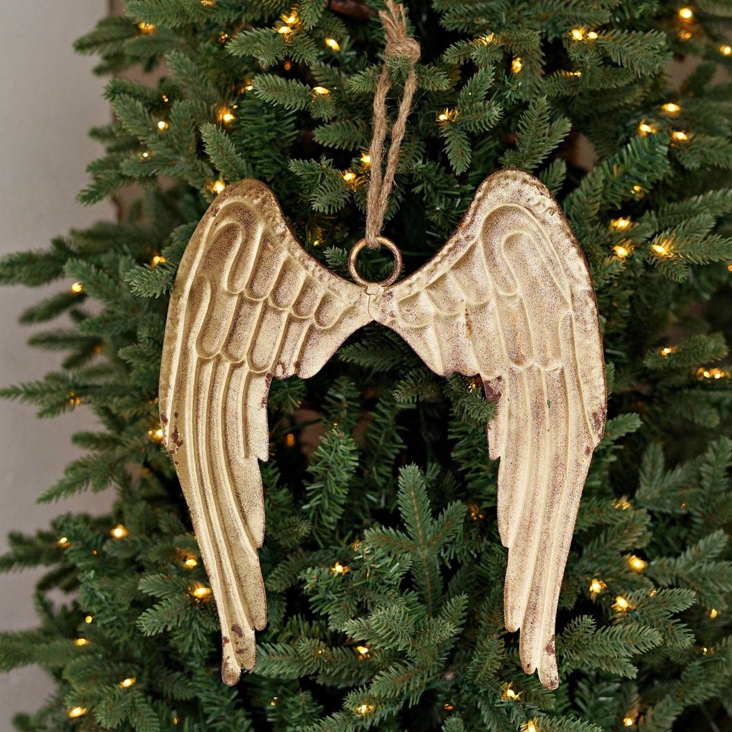 CC Distressed Metal Angel Wings-11Lx13W-Antique Gold-0/