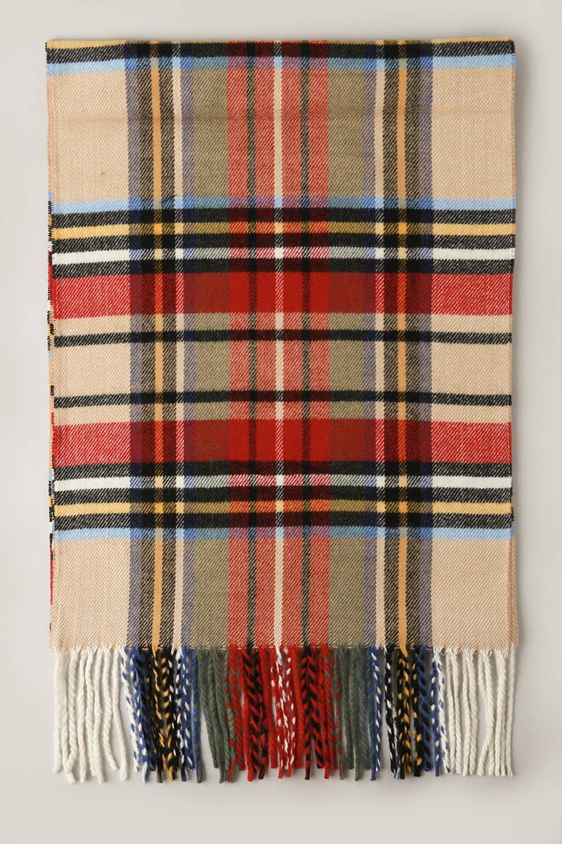 CC Giant Check Cashmere Feel Muffler Scarf