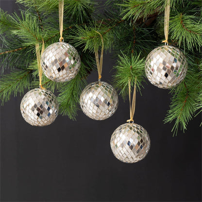 CC Mirrored Mosaic Ball Ornament, Sm (PK/12)