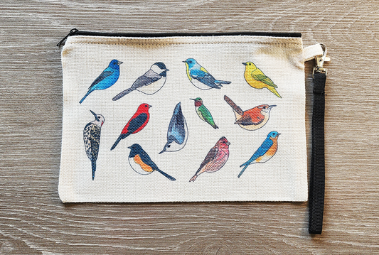 Birds Zipper Pouch Bag