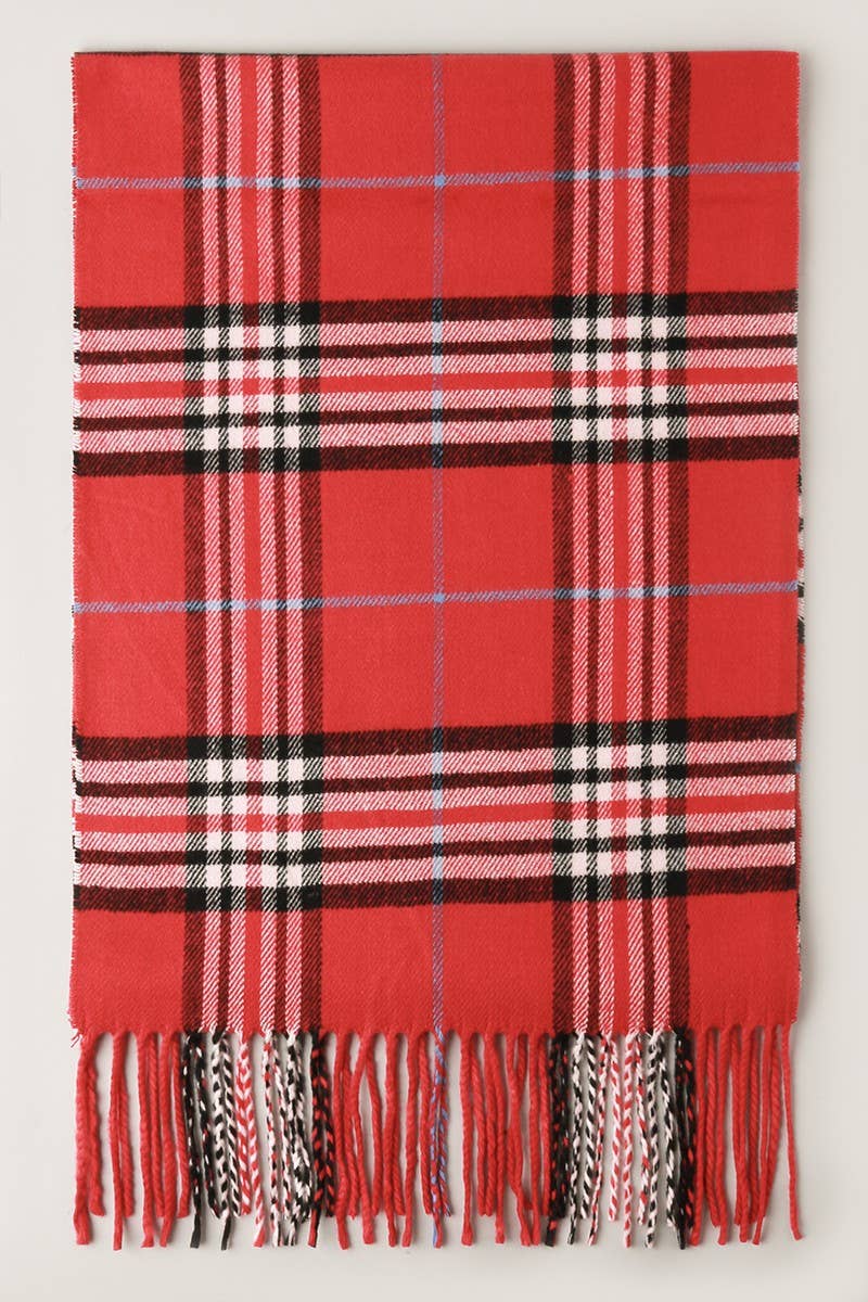 CC Giant Check Cashmere Feel Muffler Scarf