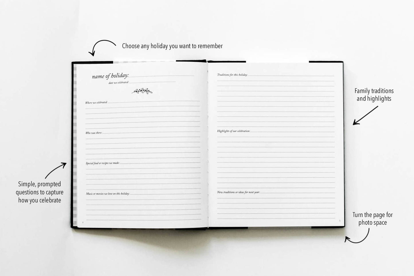 CC Holiday Memory Book & Family Keepsake | Christmas Gift