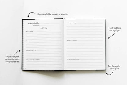 CC Holiday Memory Book & Family Keepsake | Christmas Gift