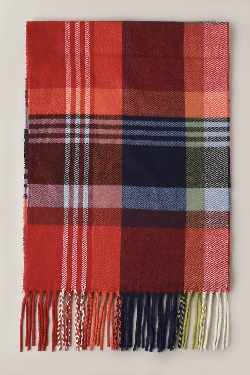 CC Giant Check Cashmere Feel Muffler Scarf