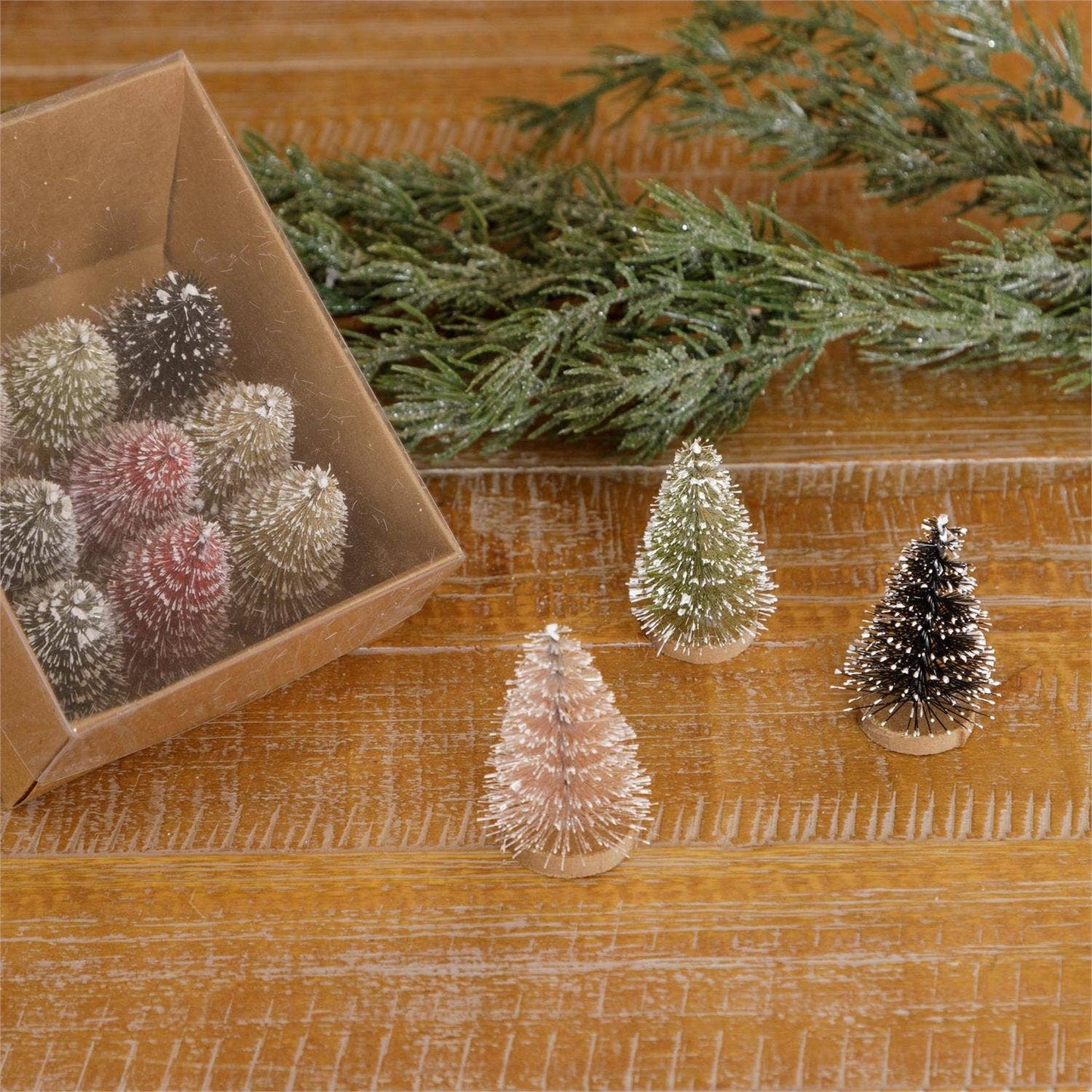 CC Box of Mini Bottle Brush Trees (SET)