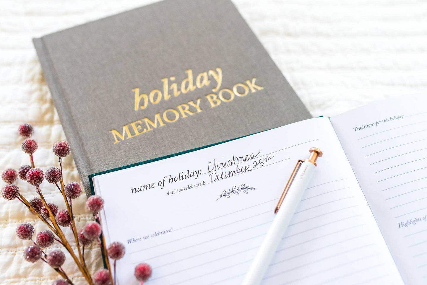 CC Holiday Memory Book & Family Keepsake | Christmas Gift