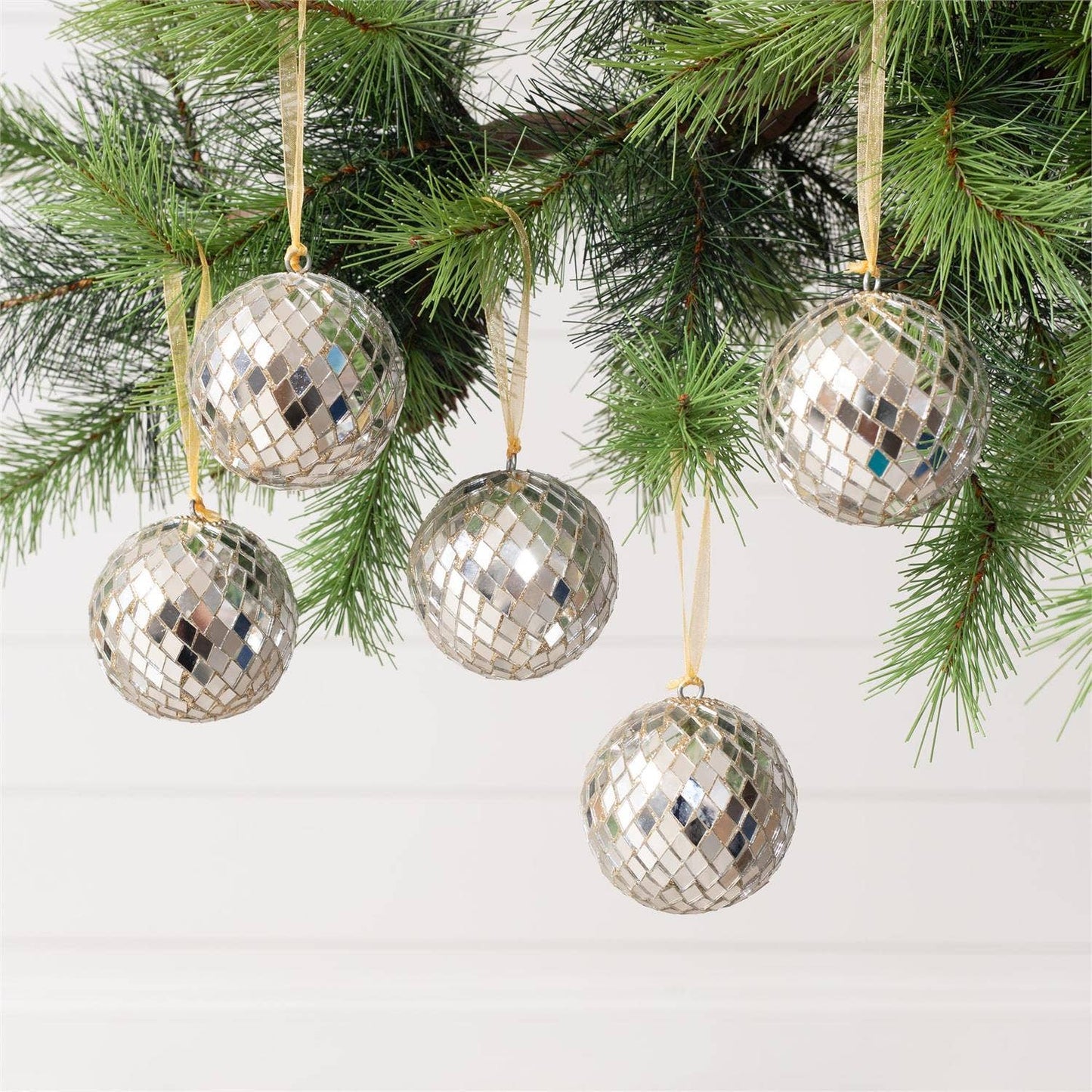 CC Mirrored Mosaic Ball Ornament, Sm (PK/12)