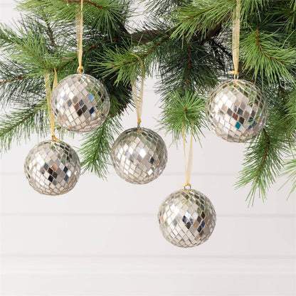 CC Mirrored Mosaic Ball Ornament, Sm (PK/12)