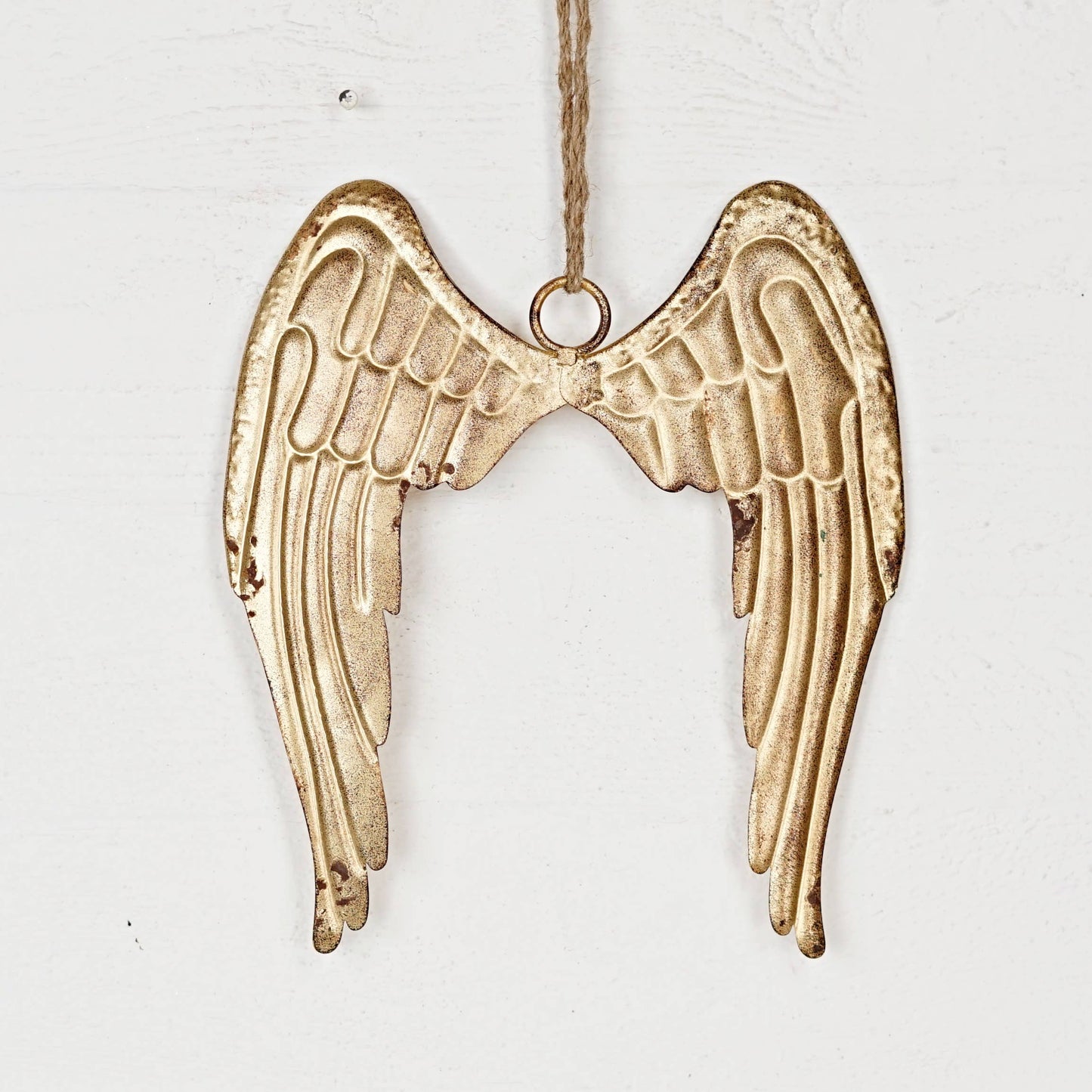 CC Distressed Metal Angel Wings-11Lx13W-Antique Gold-0/