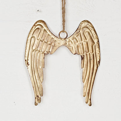 CC Distressed Metal Angel Wings-11Lx13W-Antique Gold-0/