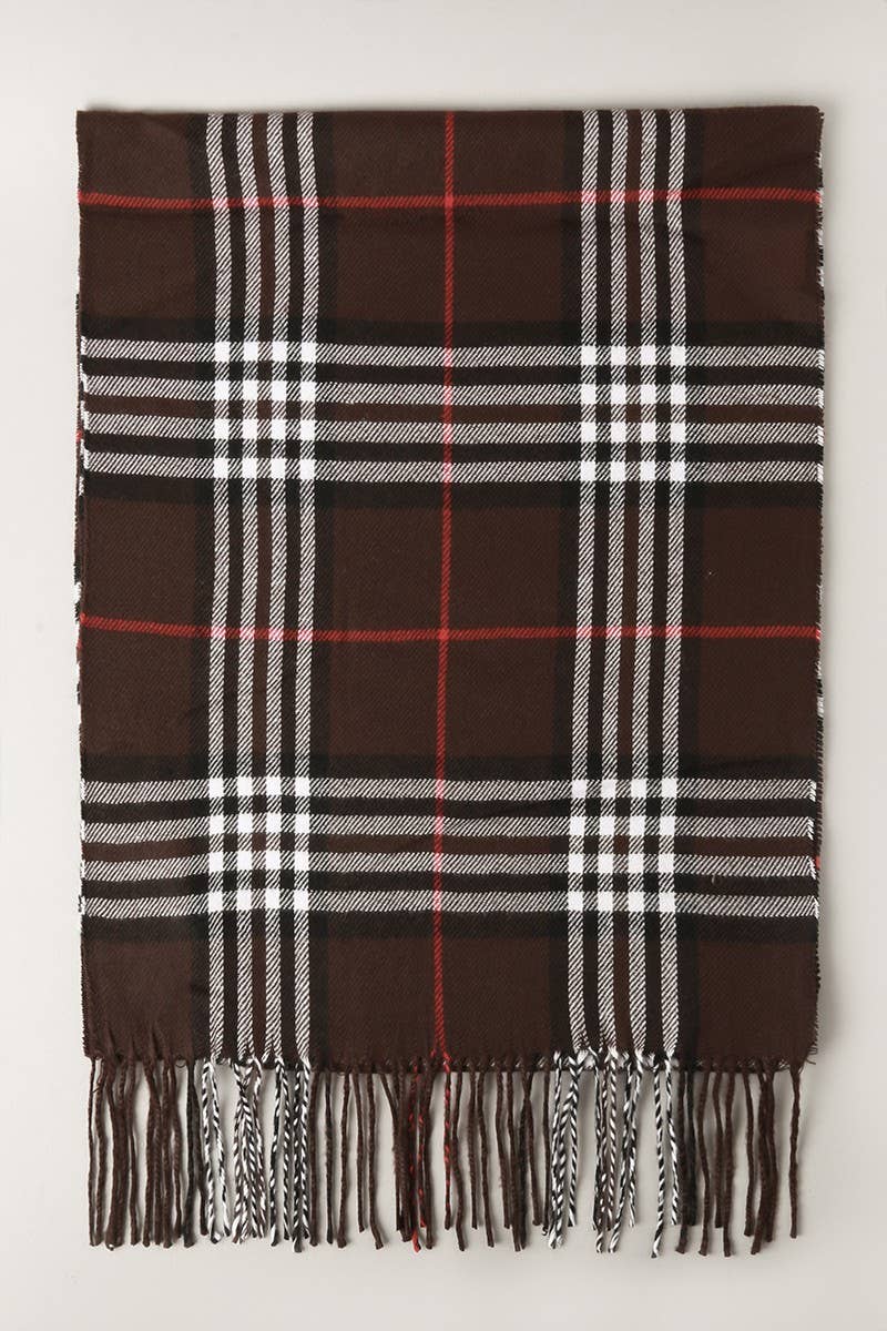 CC Giant Check Cashmere Feel Muffler Scarf