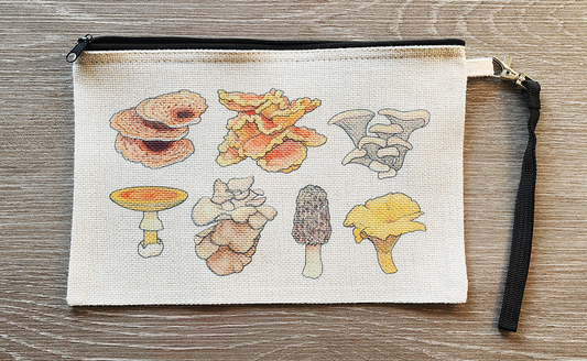 Mushroom Zipper Pouch Bag