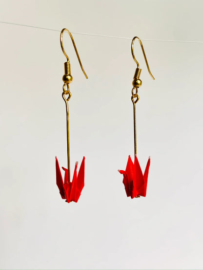 Origami Crane Earrings by Maya Joy in the World
